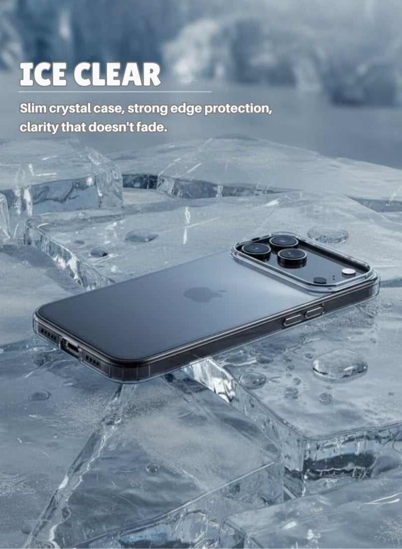زدترون جراب iPhone 17 Pro Max، لا يصفر، نحيف، مقاوم للصدمات، حماية عسكرية ضد السقوط، جراب شفاف لهاتف iPhone 17 Pro Max، نحيف، مقاوم للخدوش، غطاء مضاد للسقوط لهاتف iPhone 17 Pro Max، شفاف - Image 4